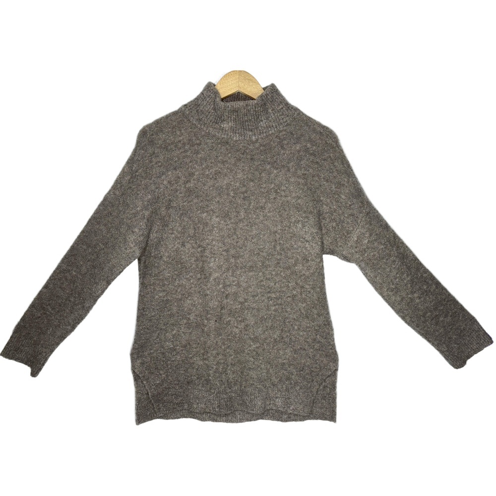 Abercrombie & Fitch Gray Ribbed Knit Long Sleeve Mock Turtleneck Sweater Size S